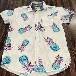 Free Planet men’s button up with pineapple print
